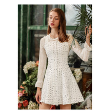 Load image into Gallery viewer, Spring 2019 new brand women's woolen stitching A-shaped vest skirt temperament lady dress 69361