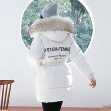 Load image into Gallery viewer, [Clearing the storehouse and killing 256 yuan per second without refund or replacement] Female Big Fox Down Garment with Fur Collar and Cap Jacket 3030