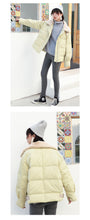 Load image into Gallery viewer, 2018 Winter New ins Korean Short Coat Female cotton-padded jacket Thickened Loose White Duck Down Jacket Female 3037