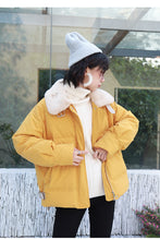 Load image into Gallery viewer, 2018 Winter New ins Korean Short Coat Female cotton-padded jacket Thickened Loose White Duck Down Jacket Female 3037