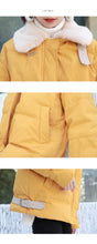 Load image into Gallery viewer, 2018 Winter New ins Korean Short Coat Female cotton-padded jacket Thickened Loose White Duck Down Jacket Female 3037