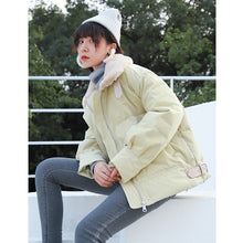 Load image into Gallery viewer, 2018 Winter New ins Korean Short Coat Female cotton-padded jacket Thickened Loose White Duck Down Jacket Female 3037