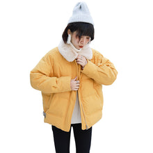 Load image into Gallery viewer, 2018 Winter New ins Korean Short Coat Female cotton-padded jacket Thickened Loose White Duck Down Jacket Female 3037
