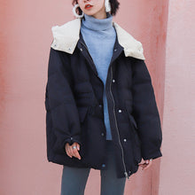 Load image into Gallery viewer, Winter Loose Large Size Bread Dress White Duck Down Dress Female 3050