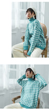 Load image into Gallery viewer, [Clearing the warehouse, killing 68 yuan, no refund, no change] Pullovers, women's loose checked sweaters, fresh knitted sweaters 917