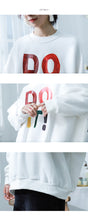 Load image into Gallery viewer, [Clearing the warehouse, killing 68 yuan per second, no refund, no change], flannel letters, sweater, warmth jacket 8880-2