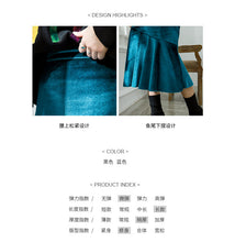 Load image into Gallery viewer, Golden velvet fishtail skirt 8886