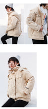 Load image into Gallery viewer, Short-term loose alphabet worker leisure cotton-padded woman 3033