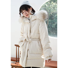 Load image into Gallery viewer, [Clearing the storehouse and killing 256 yuan per second without refund or replacement] Female Big Fox Down Garment with Fur Collar and Cap Jacket 3030