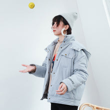 Load image into Gallery viewer, Short-term loose alphabet worker leisure cotton-padded woman 3033