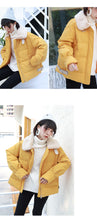Load image into Gallery viewer, 2018 Winter New ins Korean Short Coat Female cotton-padded jacket Thickened Loose White Duck Down Jacket Female 3037