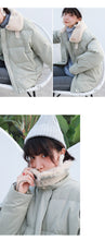 Load image into Gallery viewer, 2018 Winter New ins Korean Short Coat Female cotton-padded jacket Thickened Loose White Duck Down Jacket Female 3037