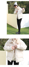 Load image into Gallery viewer, 2018 Winter New ins Korean Short Coat Female cotton-padded jacket Thickened Loose White Duck Down Jacket Female 3037