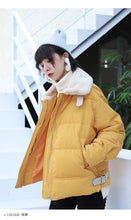 Load image into Gallery viewer, 2018 Winter New ins Korean Short Coat Female cotton-padded jacket Thickened Loose White Duck Down Jacket Female 3037