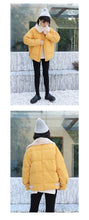 Load image into Gallery viewer, 2018 Winter New ins Korean Short Coat Female cotton-padded jacket Thickened Loose White Duck Down Jacket Female 3037