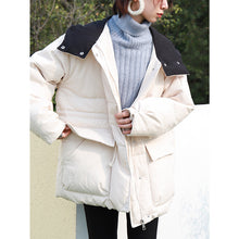 Load image into Gallery viewer, Winter Loose Large Size Bread Dress White Duck Down Dress Female 3050