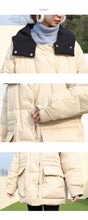 Load image into Gallery viewer, Winter Loose Large Size Bread Dress White Duck Down Dress Female 3050