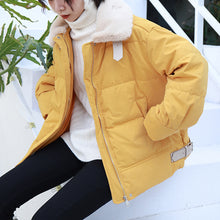 Load image into Gallery viewer, 2018 Winter New ins Korean Short Coat Female cotton-padded jacket Thickened Loose White Duck Down Jacket Female 3037
