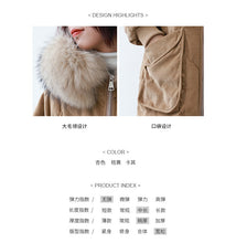 Load image into Gallery viewer, Winter 2018 New Thickened Long Size Knee Down Garment, Big Hair Collar Fox Hair Cap Coat 3053