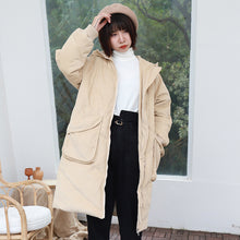 Load image into Gallery viewer, Winter 2018 New Thickened Long Size Knee Down Garment, Big Hair Collar Fox Hair Cap Coat 3053