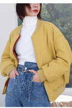 Load image into Gallery viewer, 2018 New Baseball Coat Female Winter Korean Embroidered Short Rabbit Plush Plus Thick Little Jacket 3060