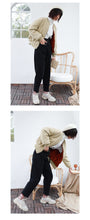 Load image into Gallery viewer, 2018 New Baseball Coat Female Winter Korean Embroidered Short Rabbit Plush Plus Thick Little Jacket 3060