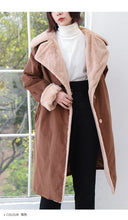 Load image into Gallery viewer, "Clearance seconds kill 216 times without refund or change" fur collar fur inside loose long cotton-padded clothes 3062 women