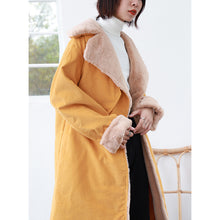 Load image into Gallery viewer, "Clearance seconds kill 216 times without refund or change" fur collar fur inside loose long cotton-padded clothes 3062 women