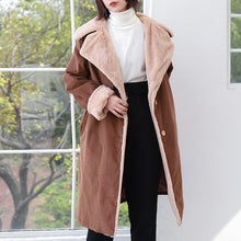 Load image into Gallery viewer, "Clearance seconds kill 216 times without refund or change" fur collar fur inside loose long cotton-padded clothes 3062 women