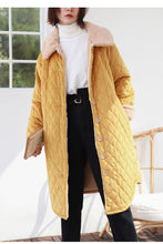 Load image into Gallery viewer, 2019 new Korean version of loose short rabbit fur one thickened cotton-padded jacket women's long wool collar cotton-padded clothes a generation of hair