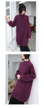 Load image into Gallery viewer, "Clearance seconds kill 86 yuan does not return and does not change" in the long knit base shirt female half turtle neck loose 8910