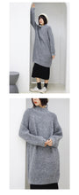 Load image into Gallery viewer, "Clearance seconds kill 86 yuan does not return and does not change" in the long knit base shirt female half turtle neck loose 8910