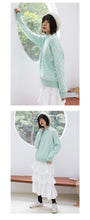 Load image into Gallery viewer, A sweater for women 2018 autumn and winter sable plaid long sleeve sweater fresh lapel sweater women 5173