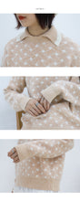 Load image into Gallery viewer, A sweater for women 2018 autumn and winter sable plaid long sleeve sweater fresh lapel sweater women 5173