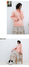 Load image into Gallery viewer, A sweater for women 2018 autumn and winter sable plaid long sleeve sweater fresh lapel sweater women 5173