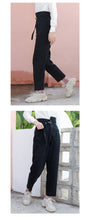 Load image into Gallery viewer, Straight casual pants with high waist and 9 minutes jeans 8572