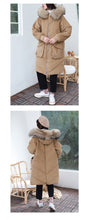 Load image into Gallery viewer, Winter 2018 New Thickened Long Size Knee Down Garment, Big Hair Collar Fox Hair Cap Coat 3053