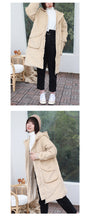 Load image into Gallery viewer, Winter 2018 New Thickened Long Size Knee Down Garment, Big Hair Collar Fox Hair Cap Coat 3053