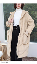 Load image into Gallery viewer, Winter 2018 New Thickened Long Size Knee Down Garment, Big Hair Collar Fox Hair Cap Coat 3053