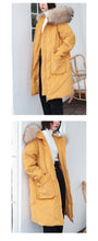 Load image into Gallery viewer, Winter 2018 New Thickened Long Size Knee Down Garment, Big Hair Collar Fox Hair Cap Coat 3053