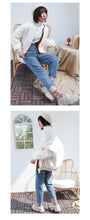 Load image into Gallery viewer, 2018 New Baseball Coat Female Winter Korean Embroidered Short Rabbit Plush Plus Thick Little Jacket 3060