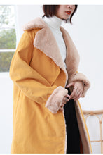 Load image into Gallery viewer, "Clearance seconds kill 216 times without refund or change" fur collar fur inside loose long cotton-padded clothes 3062 women