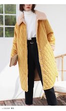 Load image into Gallery viewer, 2019 new Korean version of loose short rabbit fur one thickened cotton-padded jacket women's long wool collar cotton-padded clothes a generation of hair