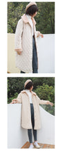 Load image into Gallery viewer, 2019 new Korean version of loose short rabbit fur one thickened cotton-padded jacket women's long wool collar cotton-padded clothes a generation of hair