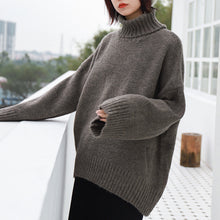 Load image into Gallery viewer, "Clearance seconds kill 86 yuan does not return and does not change" high collar rabbit velvet padded sweater base sweater 8899