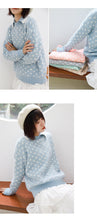 Load image into Gallery viewer, A sweater for women 2018 autumn and winter sable plaid long sleeve sweater fresh lapel sweater women 5173