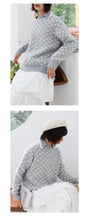 Load image into Gallery viewer, A sweater for women 2018 autumn and winter sable plaid long sleeve sweater fresh lapel sweater women 5173