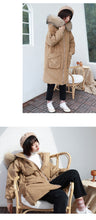 Load image into Gallery viewer, Winter 2018 New Thickened Long Size Knee Down Garment, Big Hair Collar Fox Hair Cap Coat 3053