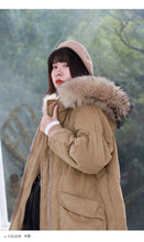 Load image into Gallery viewer, Winter 2018 New Thickened Long Size Knee Down Garment, Big Hair Collar Fox Hair Cap Coat 3053