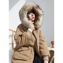 Load image into Gallery viewer, Winter 2018 New Thickened Long Size Knee Down Garment, Big Hair Collar Fox Hair Cap Coat 3053
